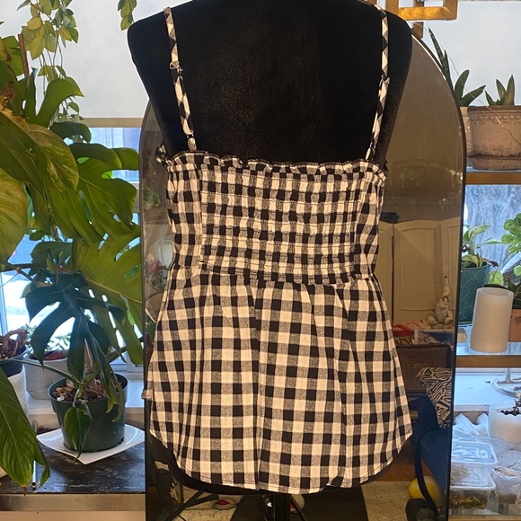 Love on a Hanger Black and White Checkered Top - Picture 3 of 5